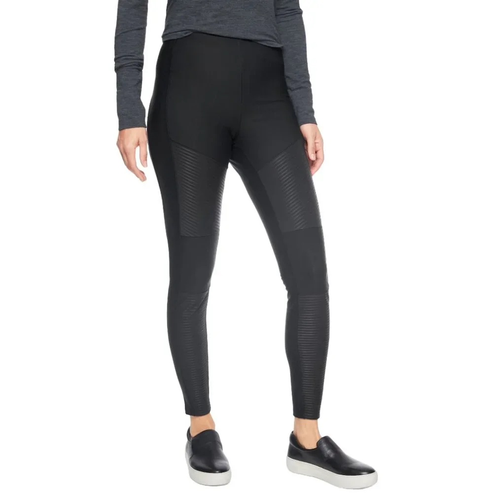 Athleta‎ Black Madison Moto Tight Legging Athleisure Biker Gym